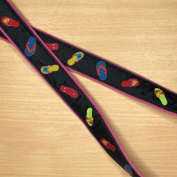 Made in New England Canvas Webbing Flip Flop Women's Belt with Metal Buckle - Picture 2 of 3